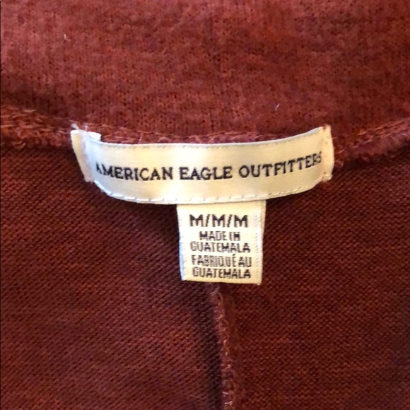 American Eagle button up cardigan sweater- size medium- rust color - Picture 3 of 4